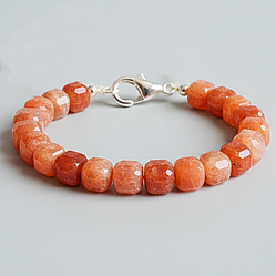 Сонячний камінь 8х8 браслет, 0269ТС