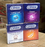 Презервативи. Contex 1 блок 12 пачок по 3 штуки (36 штук) мікс 4-6 видів