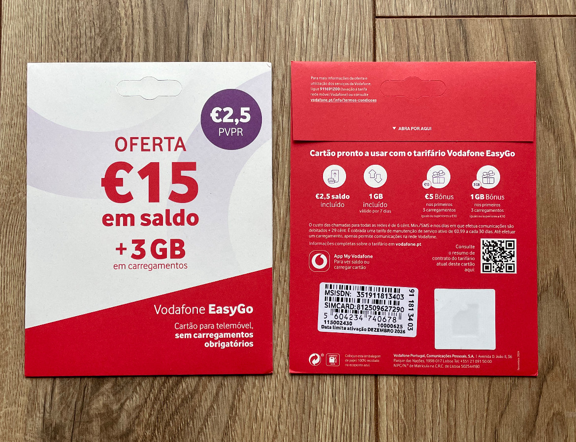 Португальські сім карти Vodafone, фото 1