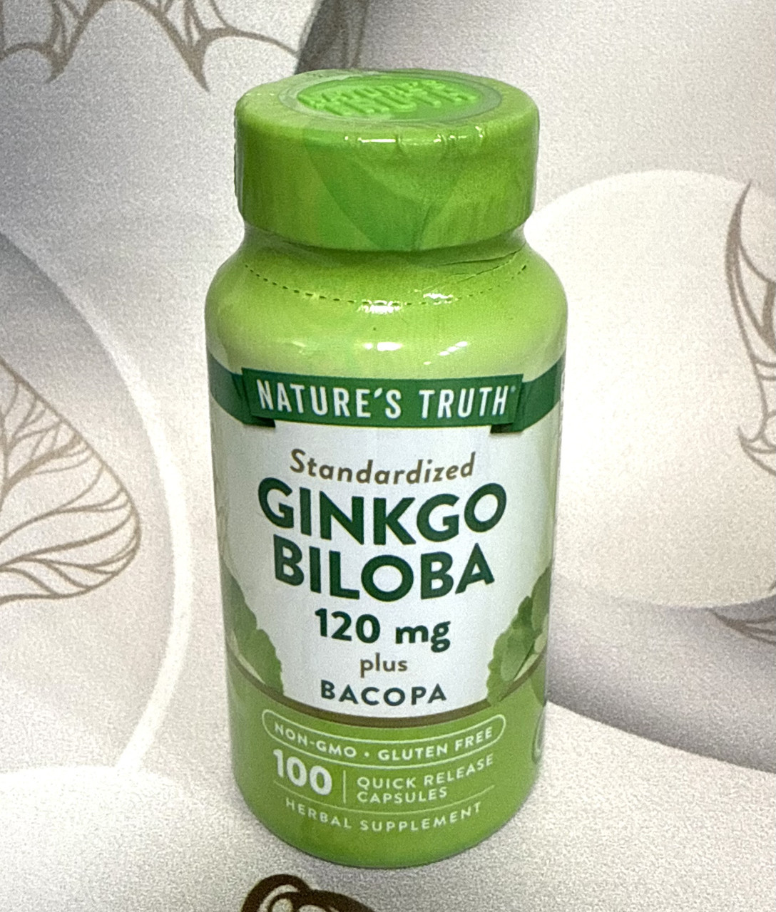 Гінкго білоба з бакопою для доброї пам'яті Nature's Truth Ginkgo Biloba