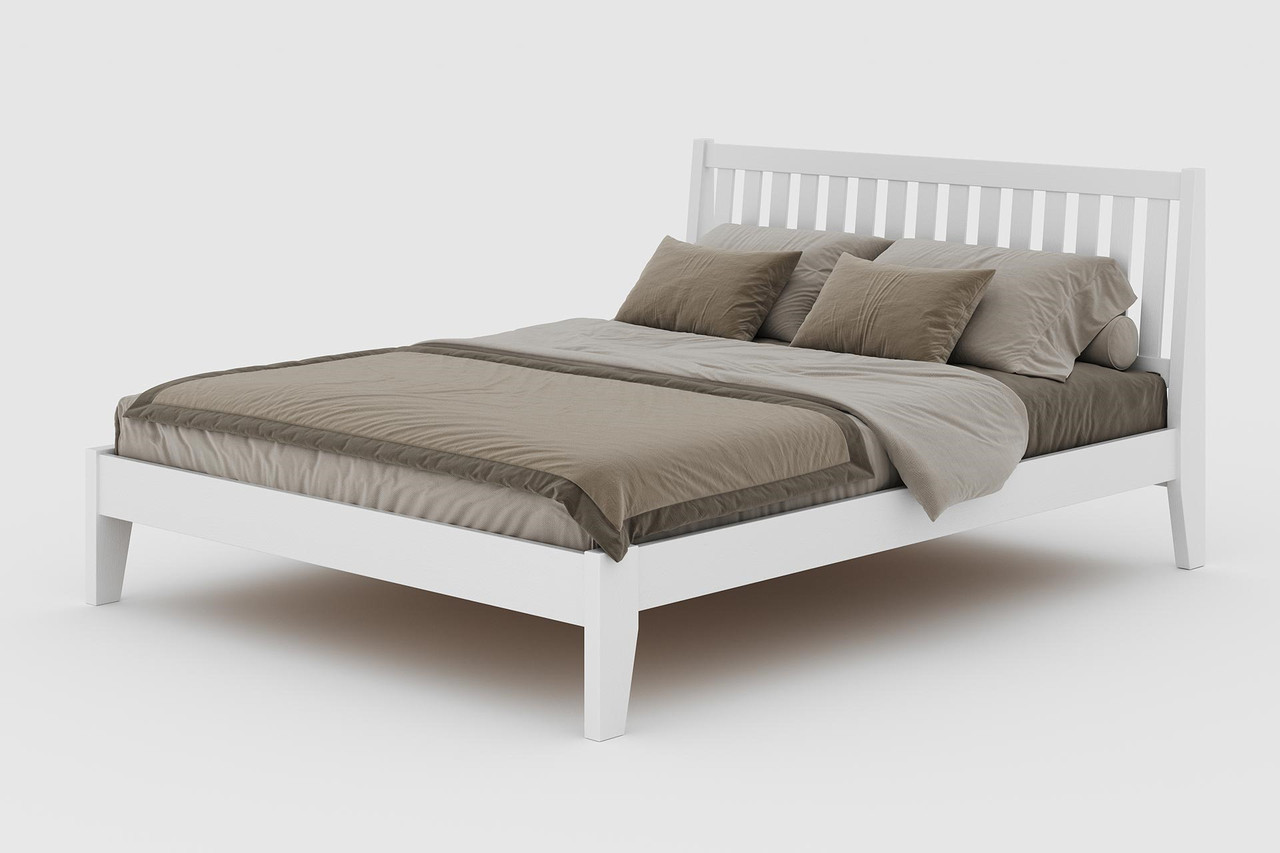 Ліжко двоспальне "Адель" з натурального дерева для готелів, фото 1