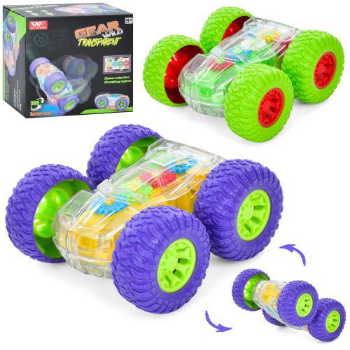 Машинка 11см, трюкова, шестерні, поворот 360, мікс кольорів, світло, кор. 11*10*5,5см (72шт), фото 1