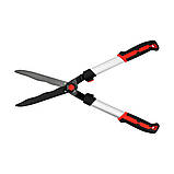 Ножиці по живоплоту з гофрованим лезами для стебел Ø≤ 6 мм (l= 61 см) леза l= 22 см алюмінієві ручки Yato YT-88212, фото 5