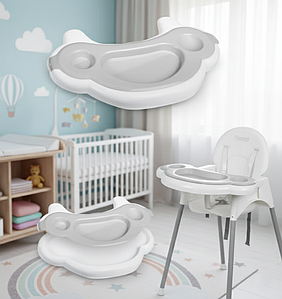 Таця для стільчика для годування Ricokids Sinco сірий