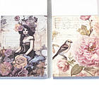 Вінтажна книга з папером для скрапбукінгу Весняна ода 100 листів KRK025, фото 4