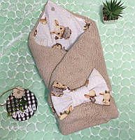 Ковдра конверт для новонародженого зимовий плюшевий
