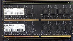 Комплект на 4GB (2х2GB) DDR2 800MHz CL5 (знижені таймінги) OCZ RAM PC2 6400U (Intel/AMD) з LED підсвіткою
