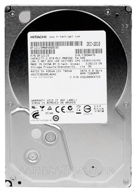 Жесткий диск HGST 2Tb HDS723020BLA642 Sata 3,5" б/у