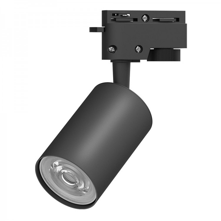 Трековий світильник  Ledcoin ML334 GU10 чорний під змінну LED лампу IP20 Ø54х145х85мм, фото 1