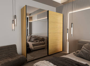 Шафа-купе Zegna 200 Accord, колір дуб кам'яний, фото 1