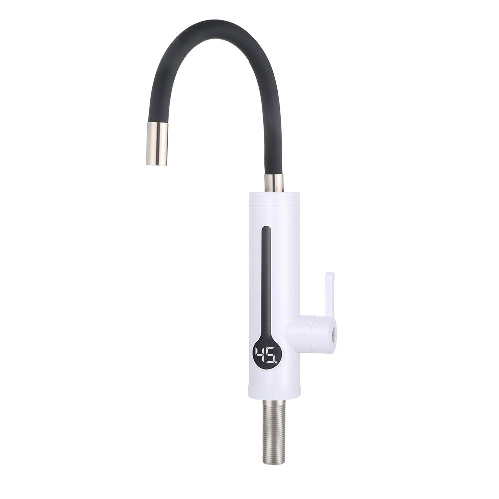 Проточний водонагрівач WEZER SDR-G18TR, гнучкий вилив (3,3 кВт + датчик темп.), білий, фото 1