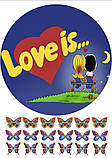 Вафельна картинка "Love is..." /О-1127/ - А4, фото 2