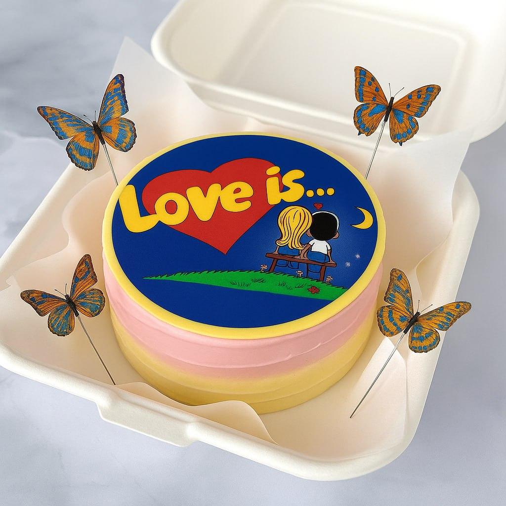 Вафельна картинка "Love is..." /О-1127/ - А4, фото 1