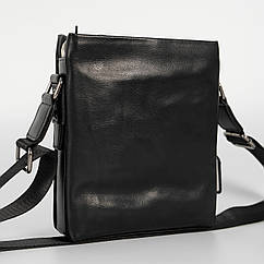 Чоловіча сумка з натуральної шкіри без клапана, мала