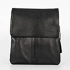 Чоловіча сумка з натуральної шкіри з клапаном, середня, фото 2