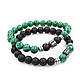 Набір браслетів чорного і зеленого кольору (2 шт.) 372003, фото 2