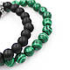 Набір браслетів чорного і зеленого кольору (2 шт.) 372003, фото 3