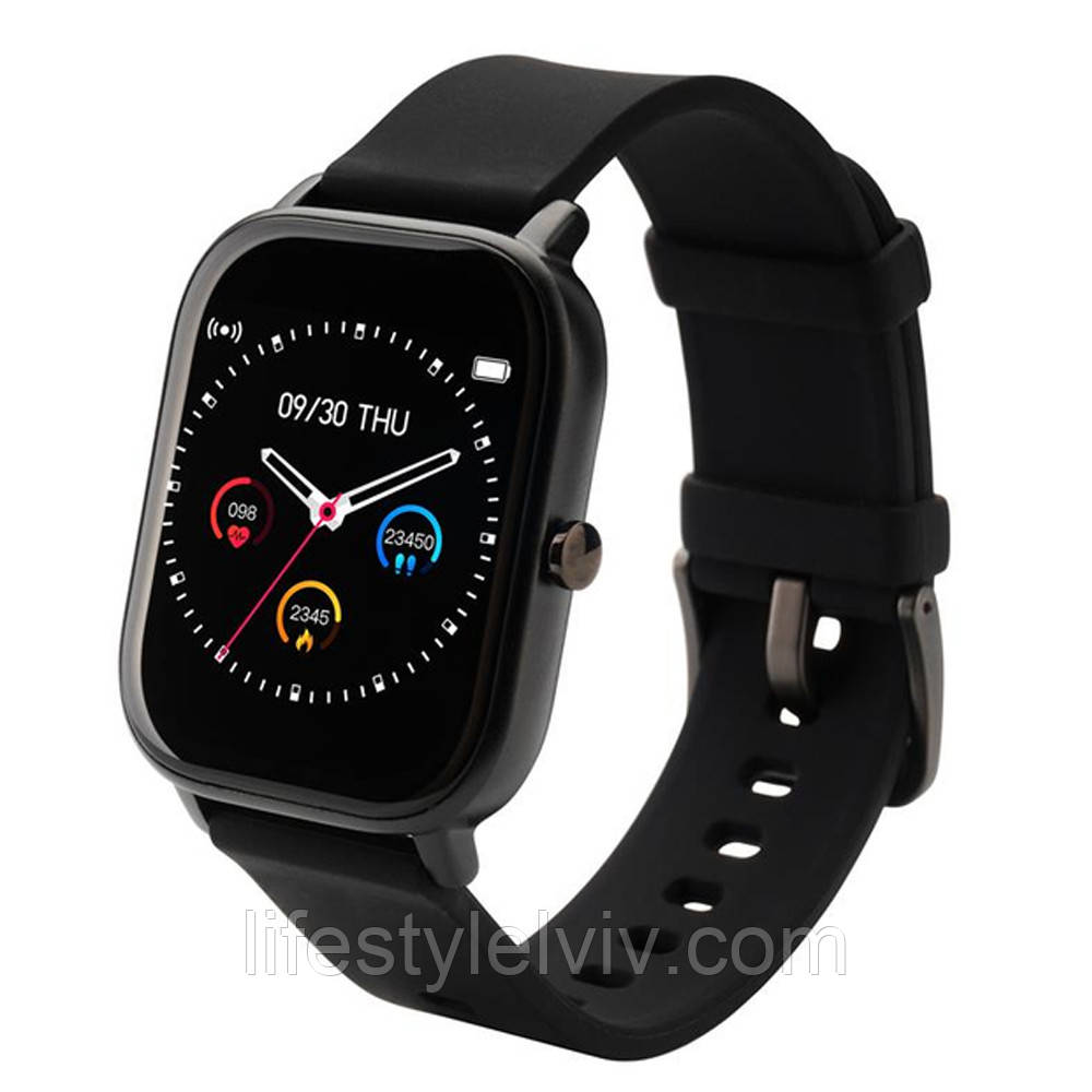 Смарт годинник з функцією прийому дзвінків, 1.4", iOS, Android, Чорний / Наручний годинник з будильником / Смарт годинник на руку, фото 1
