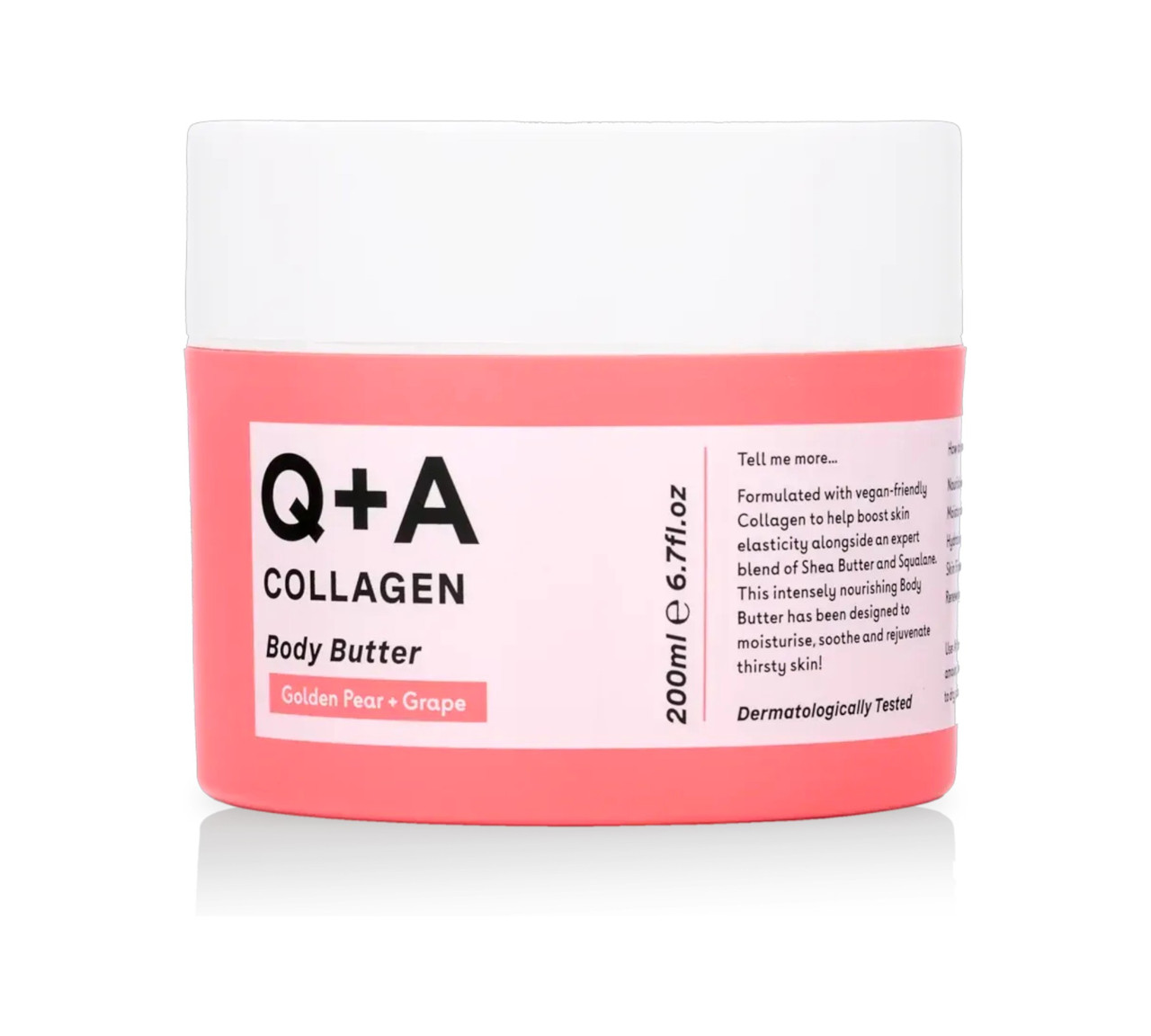 Зволожуючий баттер з колагеном Q+A Collagen Body Butter 200 мл, фото 1