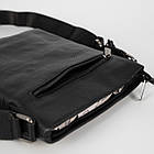 Чоловіча сумка з натуральної шкіри без клапана, велика, фото 4