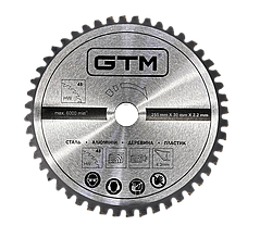 GTM Диск пильний 255*30*2,2/1,7мм z=48 сталь, алюміній, деревина, пластик