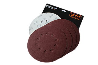 GTM Шліфкруг з отв. 215мм Р-60, липучка, (5шт.) для шліфмаш. SZL-225FV-2 (жираф)