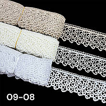Мереживо для тюлі 9см №09-08 крем