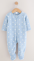 Дитячий флісовий сліп комбінезон на блискавці Next 62-68см, 1 шт (блак.зірки)