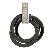 Срібна підвіска Proba з керамікою, фіанітами (1154304)