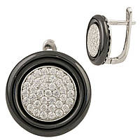 Срібні сережки Proba з керамікою (1429747)