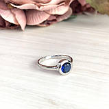 Срібне кільце Proba із сапфіром nano 0.65ct, вага виробу 2,12 г (1509791) 17 розмір, фото 2