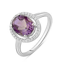 Срібне кільце Proba з аметрином nano 2.138ct, вага виробу 2,78 г (2088141) 17.5 розмір
