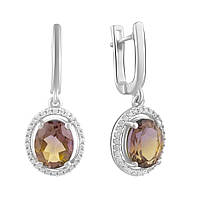 Срібні сережки Proba з аметрином nano 4.263ct (2088158)