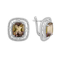 Срібні сережки Proba з аметрином nano 8.45ct (2088288)