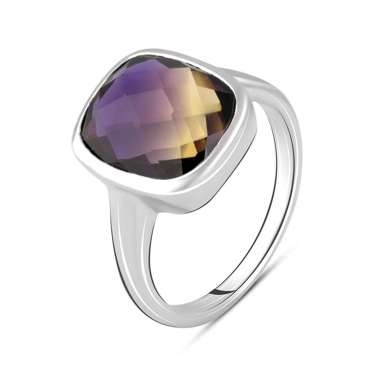 Срібне кільце Proba з аметрином nano, вага виробу 3,67 г (2088721) 18.5 розмір, фото 1