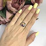 Срібне кільце Proba з аметрином nano, вага виробу 3,67 г (2088721) 18.5 розмір, фото 3