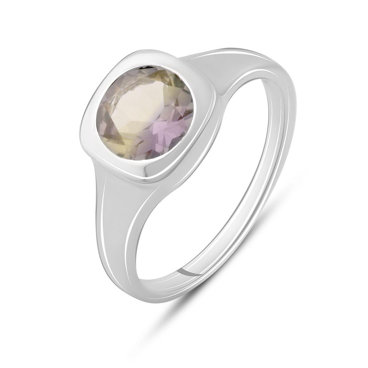 Срібне кільце Proba з аметрином nano 1.663ct, вага виробу 3,55 г (2088769) 18.5 розмір, фото 1