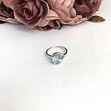 Срібне кільце Proba з натуральним топазом 2.6ct, вага виробу 3,01 г (2089377) 18 розмір, фото 2