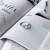 Срібне кільце Proba з натуральним топазом 2.362ct, вага виробу 2,97 г (2089407) 18 розмір, фото 2