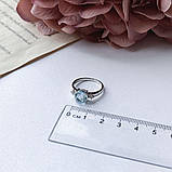 Срібне кільце Proba з натуральним топазом 2.362ct, вага виробу 2,97 г (2089407) 18 розмір, фото 4