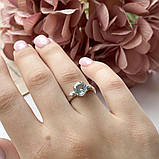 Срібне кільце Proba з натуральним топазом 2.362ct, вага виробу 2,97 г (2089407) 18 розмір, фото 7
