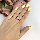Срібне кільце Proba з натуральним топазом 4.031ct, вага виробу 2,65 г (2089513) 18 розмір, фото 3