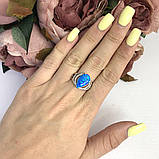 Срібне кільце Proba з опалом 1.84ct, вага виробу 3,21 г (2090106) 18 розмір, фото 3