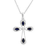 Срібне кольє Proba з натуральним сапфіром 1.152ct, вага виробу 3,88 г (2167631) 450500 розмір, фото 2