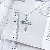 Срібне кольє Proba з топазом Лондон Блю 0.629ct, вага виробу 3,75 г (2167648) 450500 розмір, фото 4