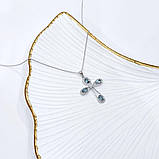 Срібне кольє Proba з топазом Лондон Блю 0.629ct, вага виробу 3,75 г (2167648) 450500 розмір, фото 5