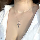 Срібне кольє Proba з топазом Лондон Блю 0.629ct, вага виробу 3,75 г (2167648) 450500 розмір, фото 7