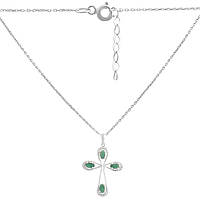 Срібне кольє Proba з натуральним смарагдом 0.879ct, вага виробу 3,89 г (2167655) 450500 розмір