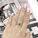 Срібне кільце Proba з топазом Лондон Блю 0.32ct, вага виробу 4,03 г (2167709) 17.5 розмір, фото 5