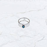 Срібне кільце Proba з топазом Лондон Блю 0.32ct, вага виробу 4,03 г (2167709) 17.5 розмір, фото 6